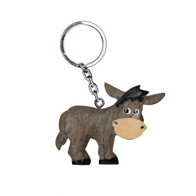 D18110 wooden donkey keyring