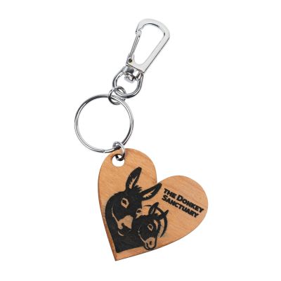 D19132 Donkey sanctuary heart keyring