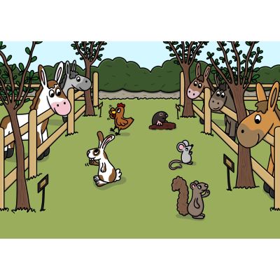 D22023 Animal friends greeting card