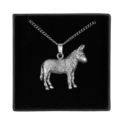 D22028 Pewter donkey pendant