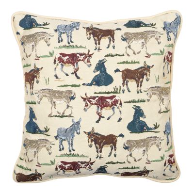 D22050 Happy donkey sofa cushion with tapestry cover