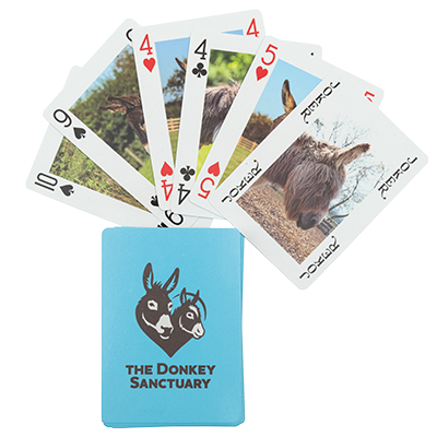 D22076 Donkey sanctuary playing cards