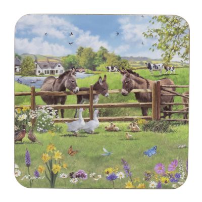 D23013 Meadow set of 4 drink coasters