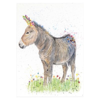 Daisy Donkey Greeting Card