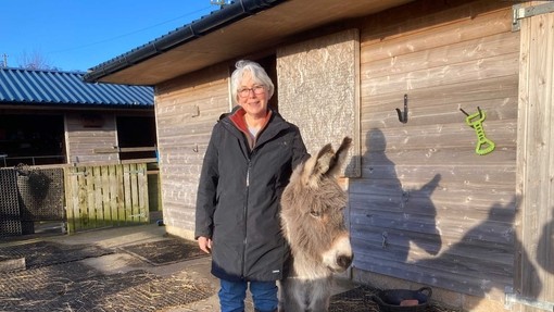 Donkey Guardian Rosie with Bob.