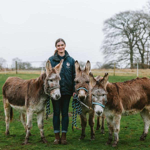 Isla and Isabelle with Donkey Welfare Adviser Hannie