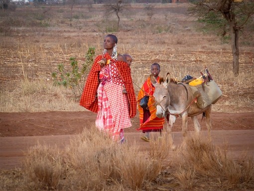 Masaai woman and children.