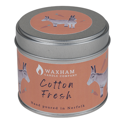 D24075 Candle in a tin cotton fresh