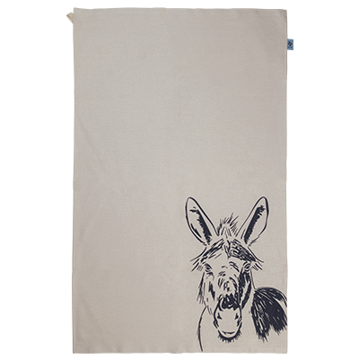 D24086 Heritage Donkey Tea Towel in Grey