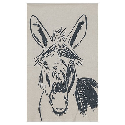 D24086 Heritage Donkey Tea Towel in Grey