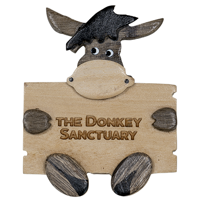 D24117 Engraved Wooden Donkey Magnet