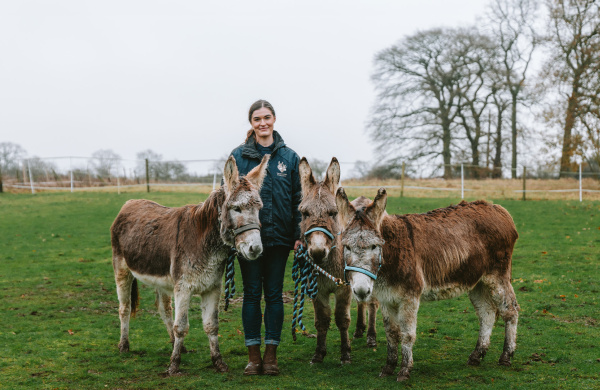 Isla and Isabelle with Donkey Welfare Adviser Hannie