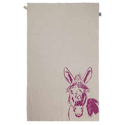 Heritage Tea Towel - Raspberry Red Donkey